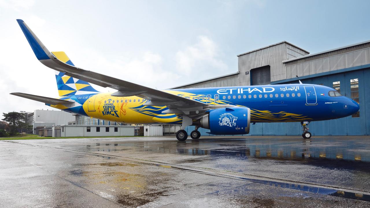 Etihad Airways and Chennai Super Kings unveil striking new livery for fans