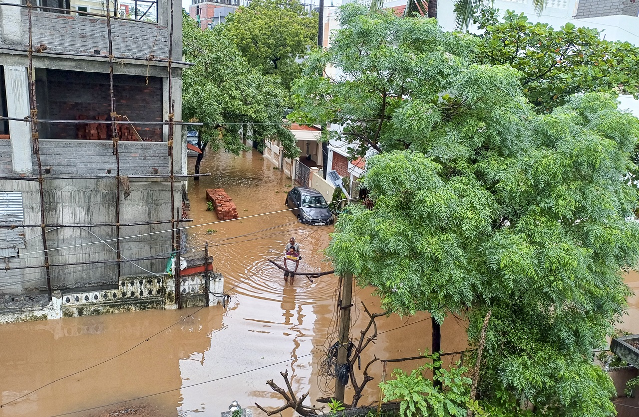 The India Meteorological Department (IMD) informed that as of 5:30 in the morning, the cyclone has not moved in the past six hours and remains stationary 120 kilometres south-southwest of Chennai