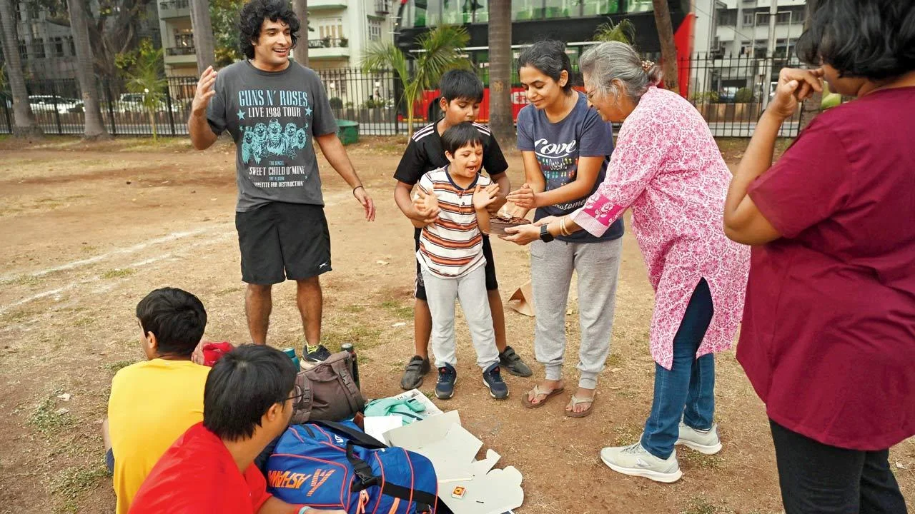 Inspired by his elder brother, the younger Pranit too has now founded a new wing under the initiative—christened Special Buddies—which is a buddy system that pairs ND children with neurotypical kids. (In Pic: The bootcamp session takes place at Oval Maidan every Wednesday and Saturday)