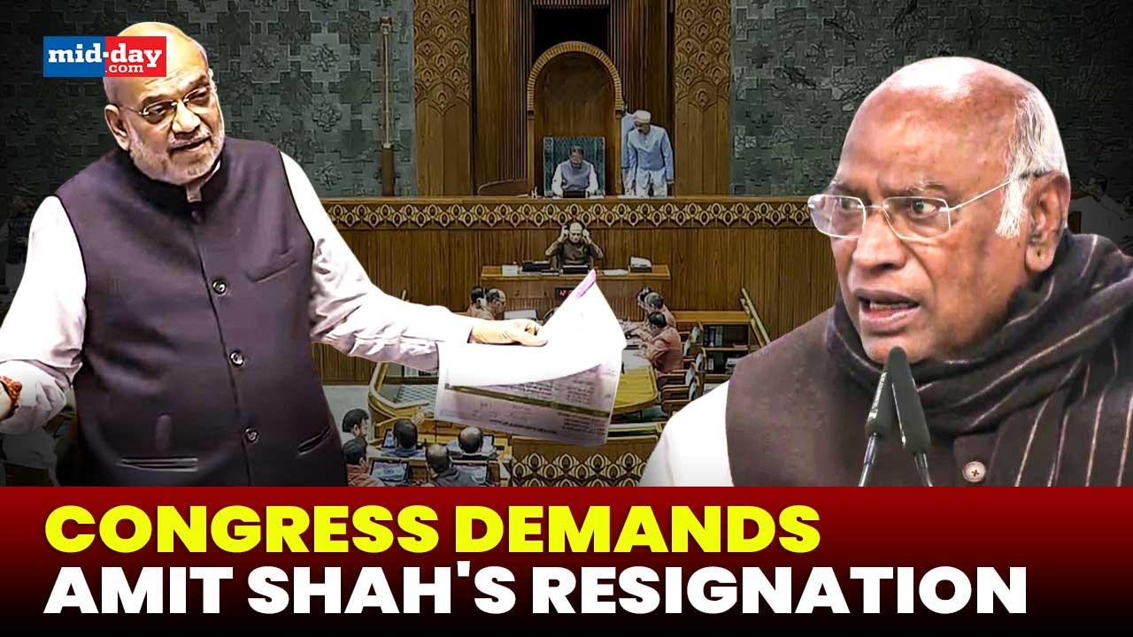 Kharge demands Amit Shah's apology & resignation over Ambedkar remarks