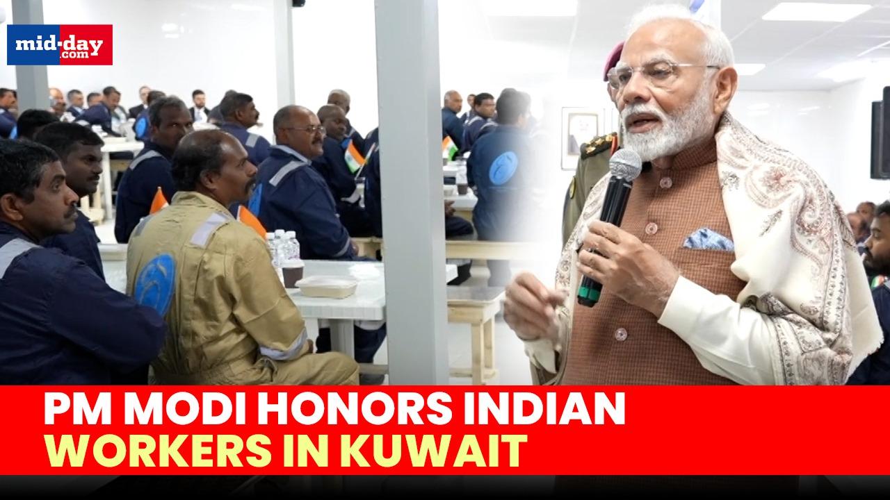 PM Modi meets Indian workers in Kuwait, Celebrates their hard work