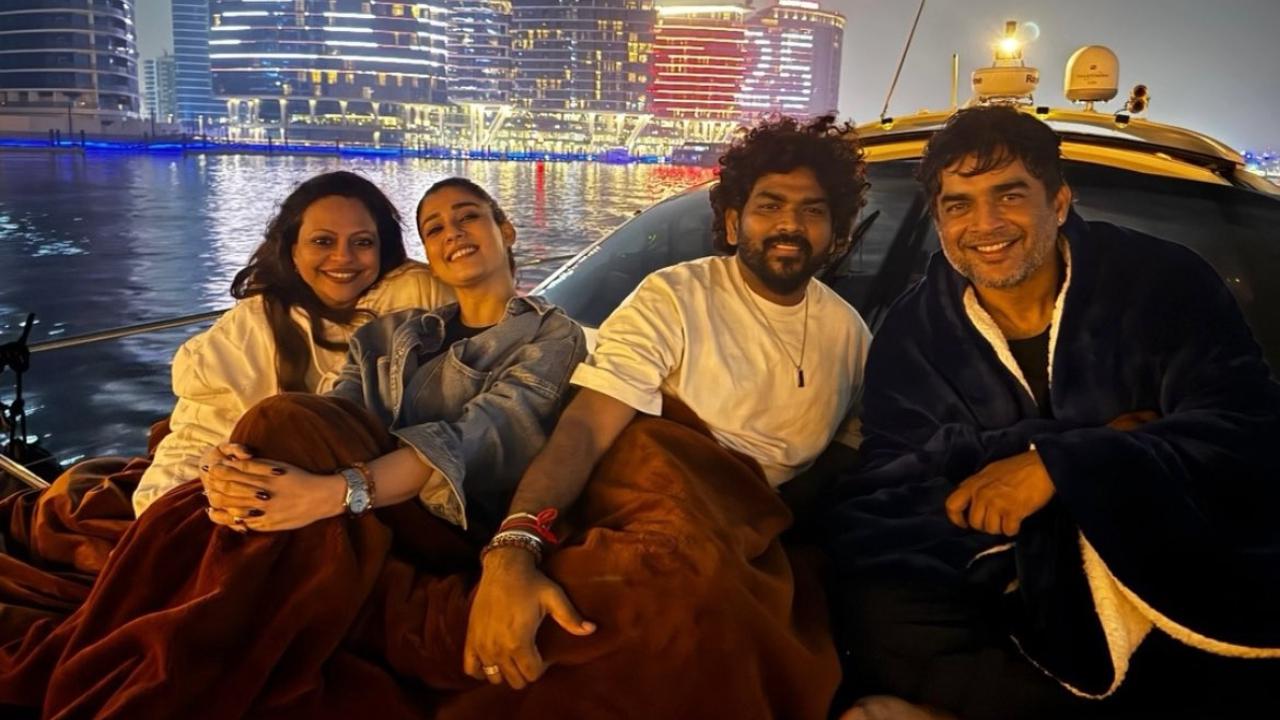 Nayanthara, Vignesh Shivan enjoy New Year's Eve with R Madhavan, Sarita in Dubai