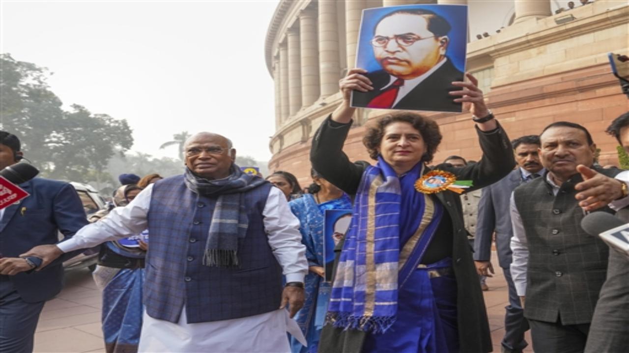 Opposition and NDA MPs clash at Parliament over Ambedkar remarks