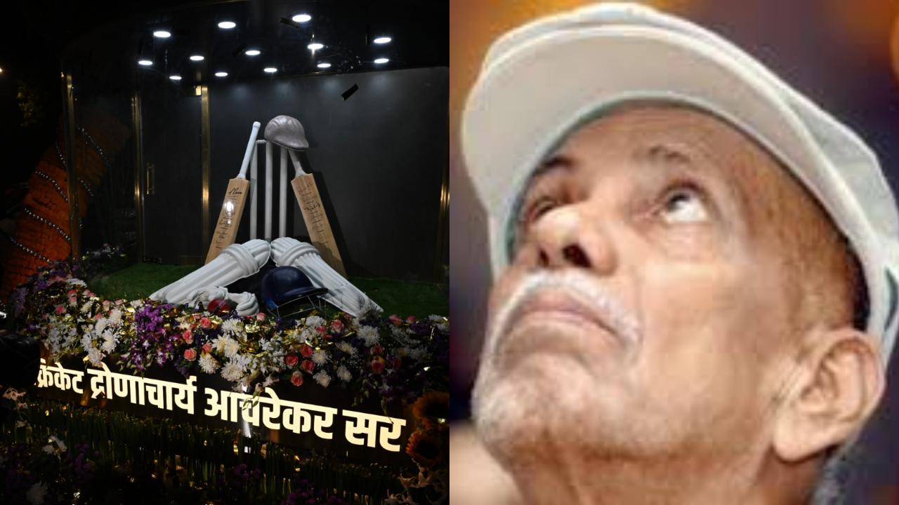 The memorial of late cricket coach Ramakant Achrekar includes the whole cricket kit. The memorial was labelled as 