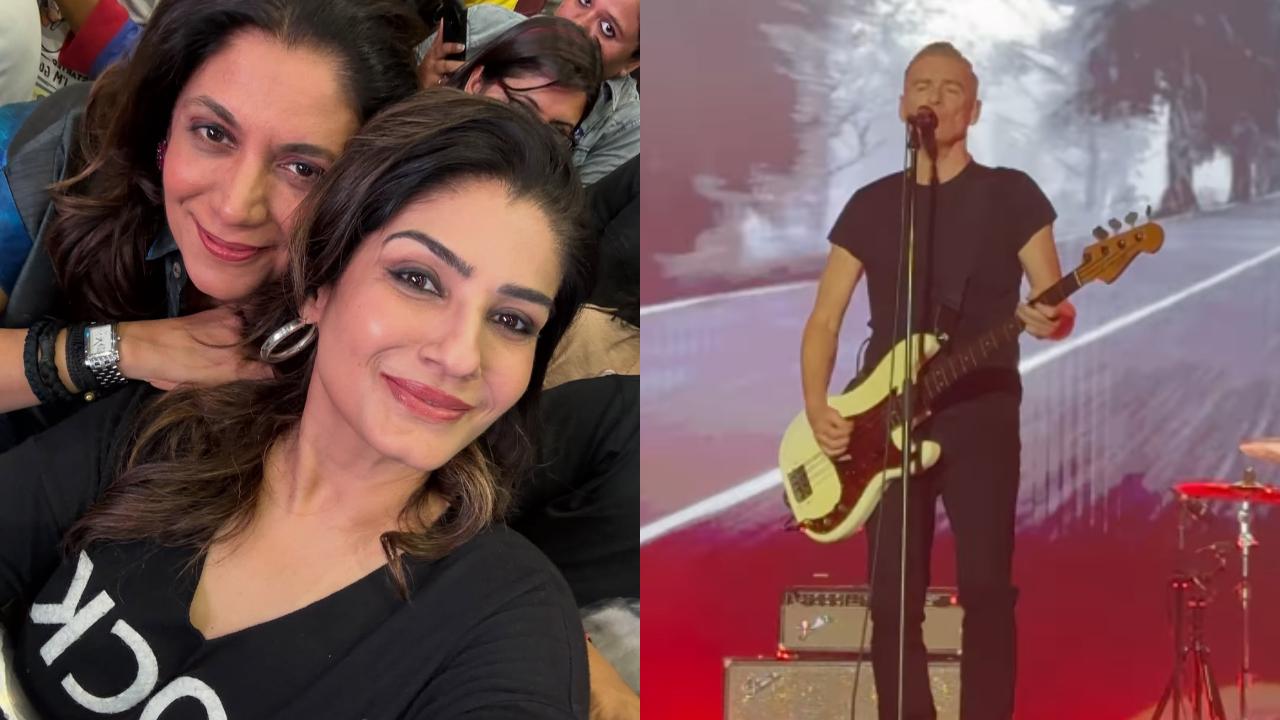 Raveena Tandon attends Bryan Adams concert in Mumbai, gets surprise from fans