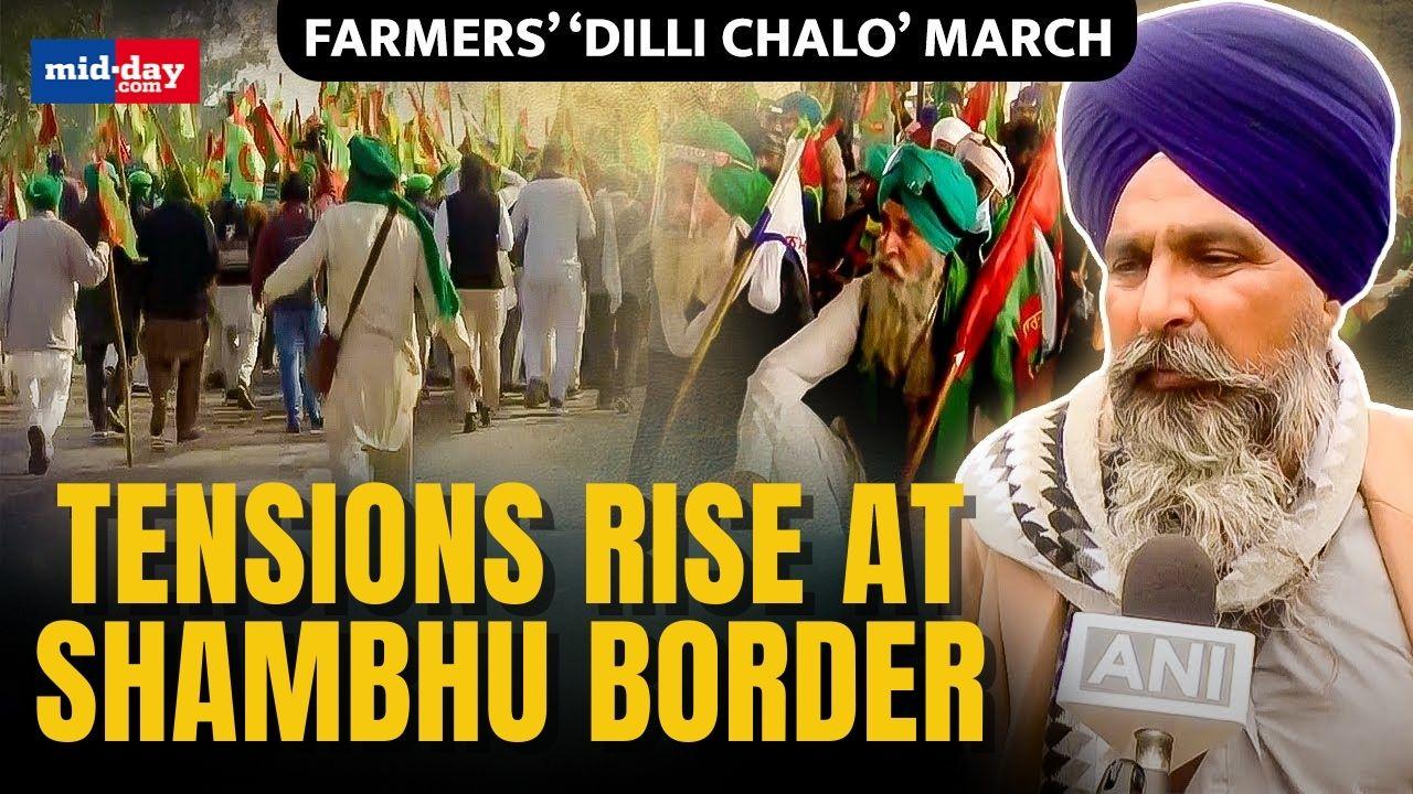 Dilli Chalo March: Violent verbal exchange between security forces & protestors