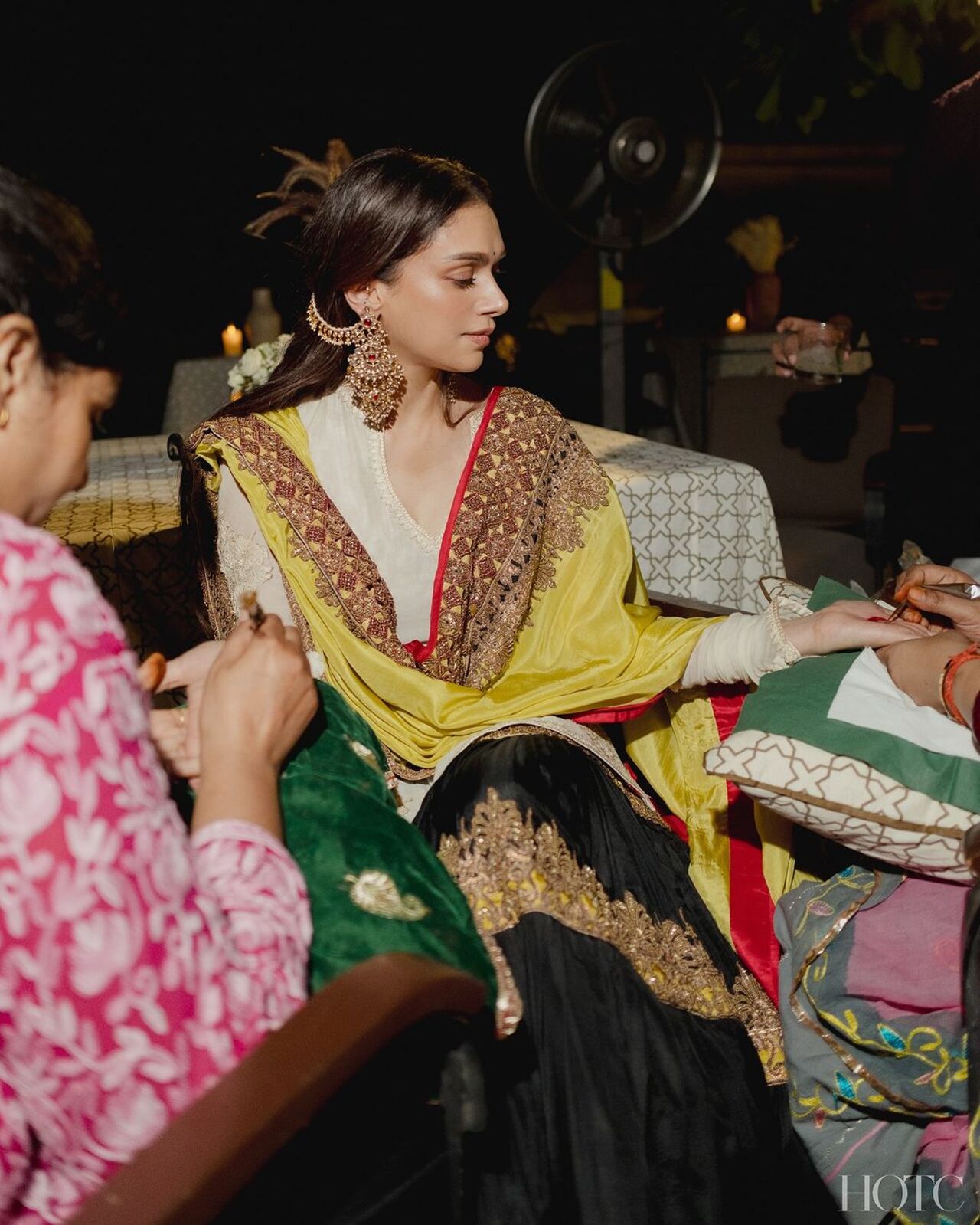 Aditi gets her mehendi applied