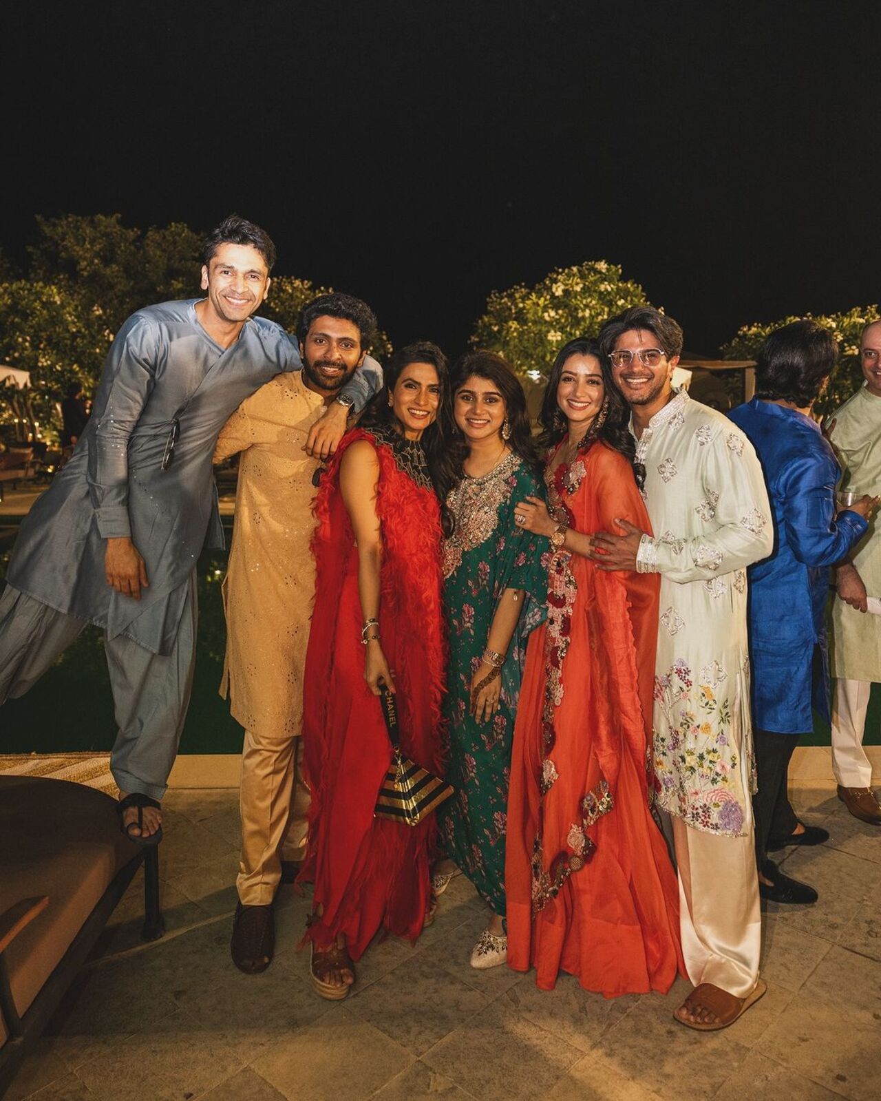 Actor Dulquer Salmaan and his wife Amal were also in attendance for the wedding