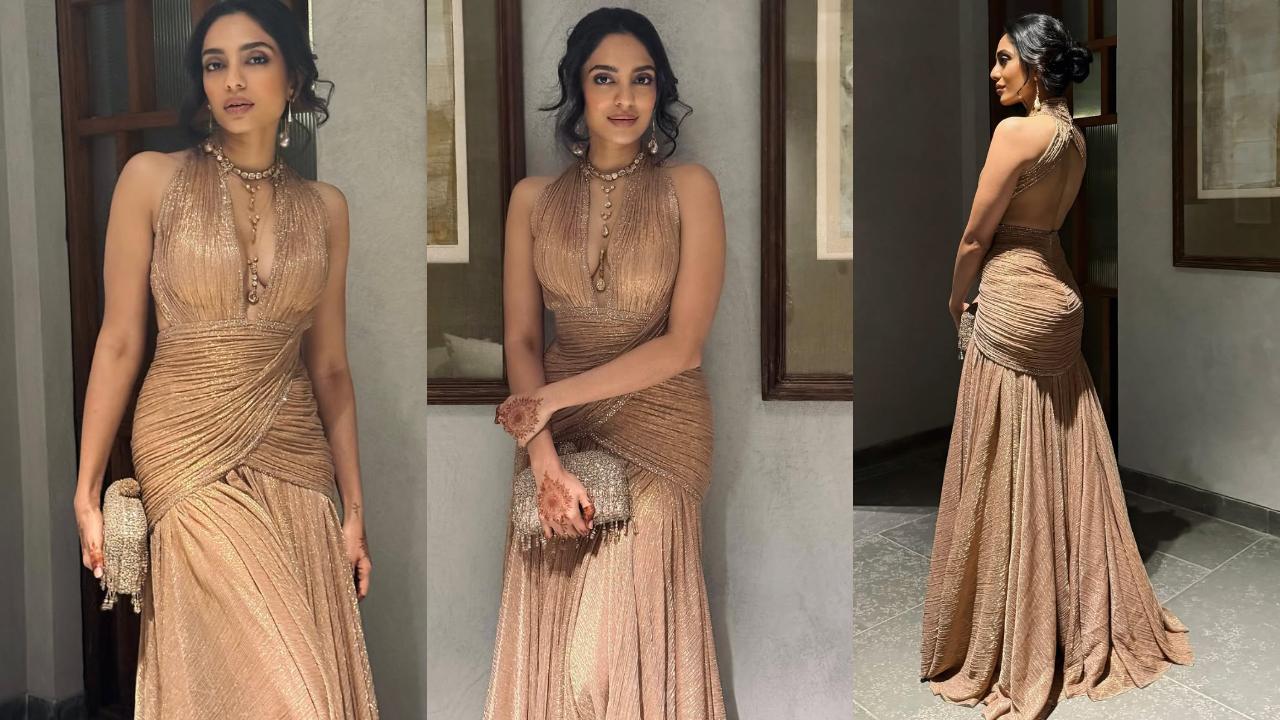 Sobhita Dhulipala turns 'gilded goddess' in Tarun Tahiliani creation