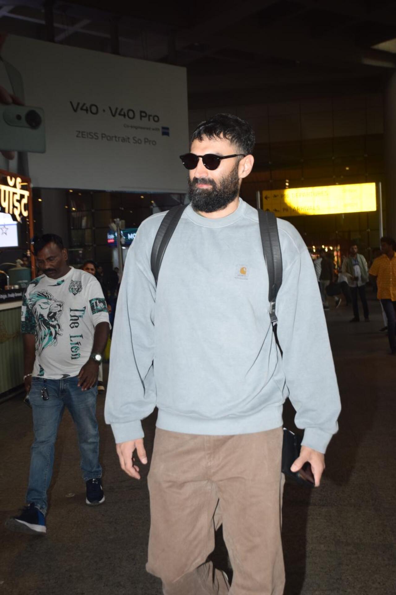 Joining the beard trend was Aditya Roy Kapur, who also returned to the city. 