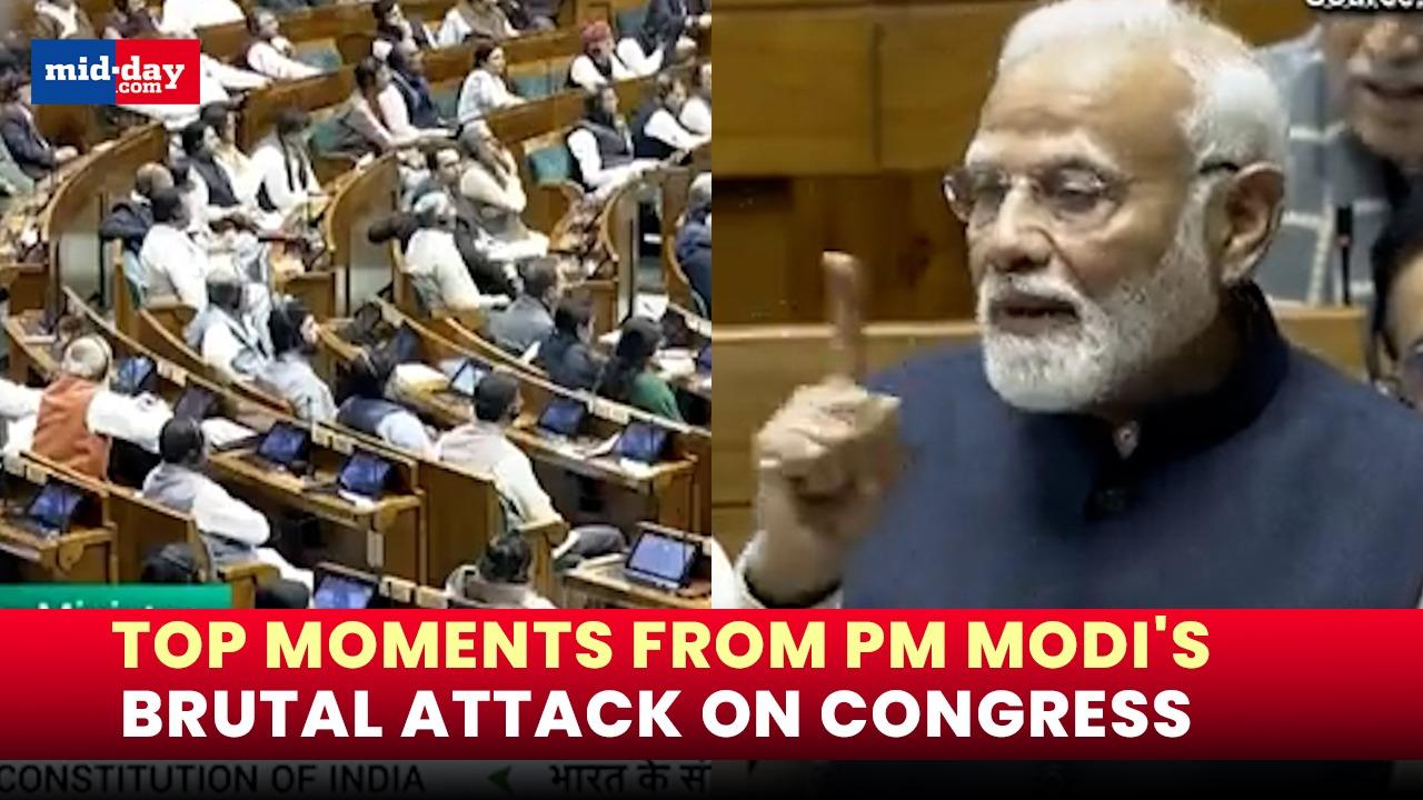 PM Modi in Lok Sabha: Top moments from PM's fiery attack on Congress