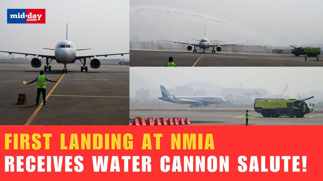 First Commercial Flight Lands at Navi Mumbai Airport - WATCH