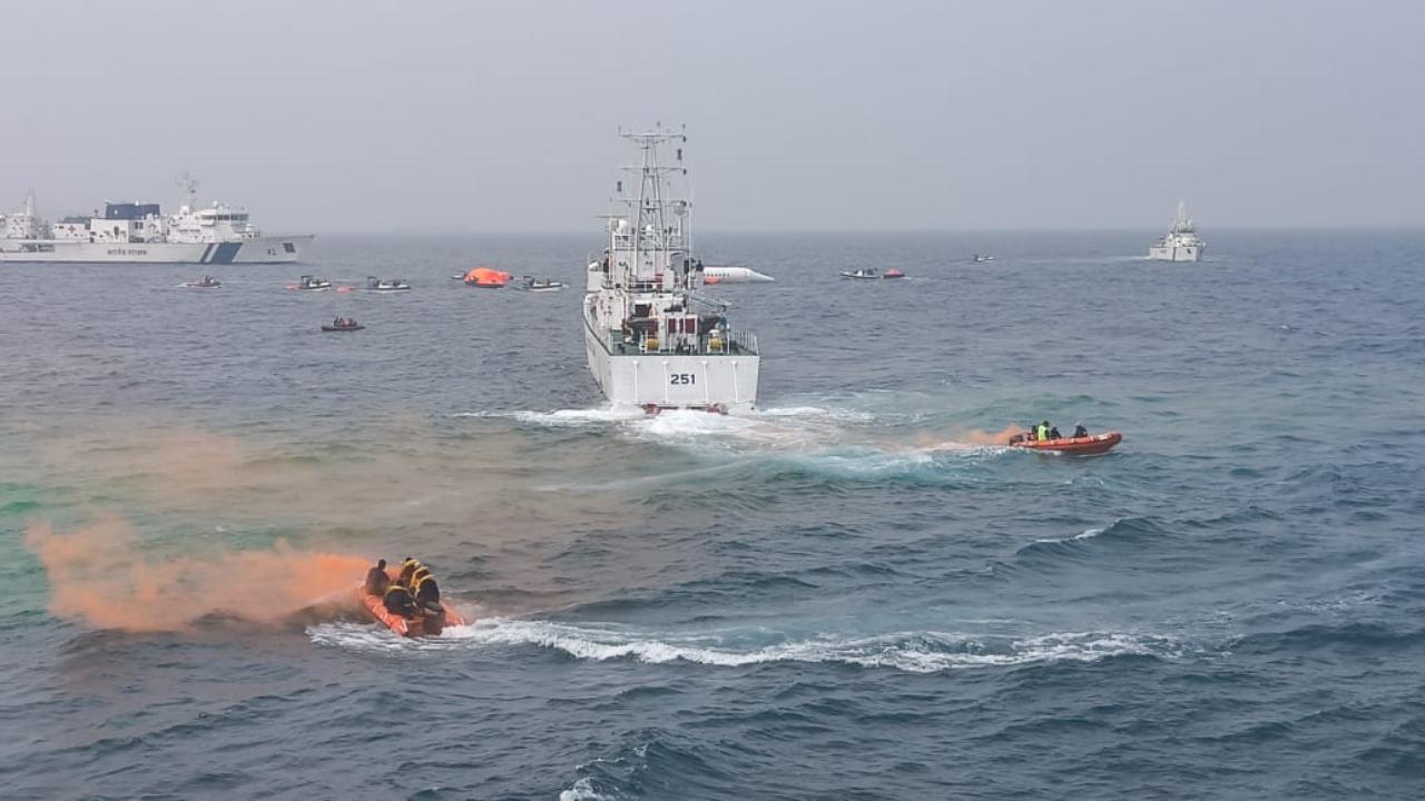 IN PHOTOS: Indian Coast Guard demonstrates rescue expertise in SAREX-2024