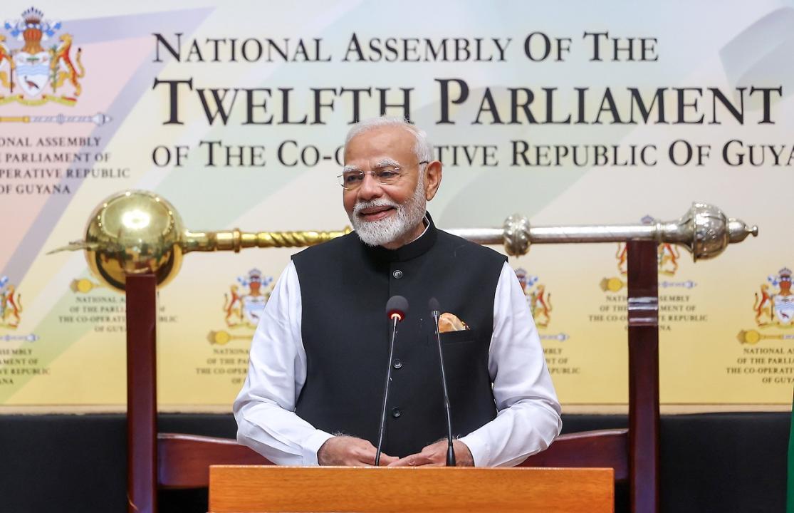 In Photos: PM Modi addresses special session of Guyana parliament