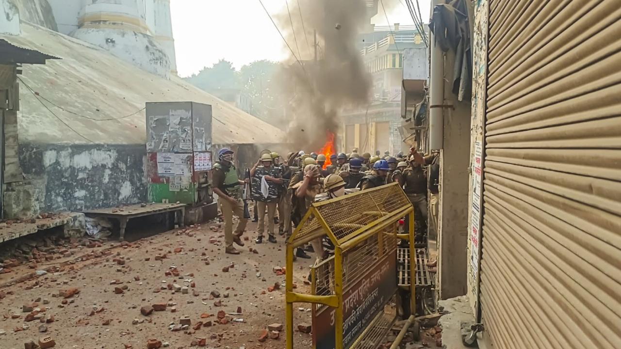 IN PHOTOS: Clashes during protest against Sambhal mosque survey, 3 killed