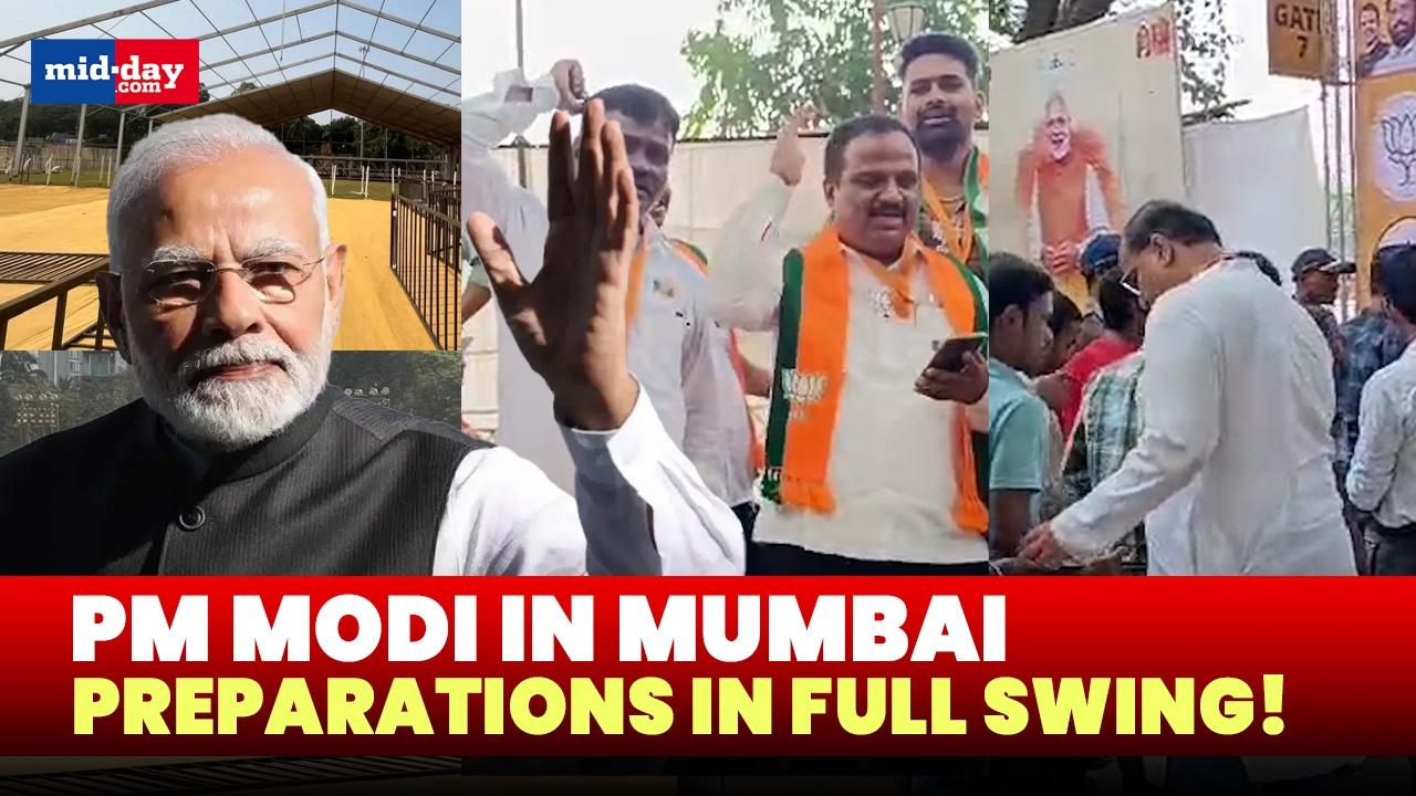 PM Modi in Mumbai: Preparations in full swing to welcome PM - Watch video