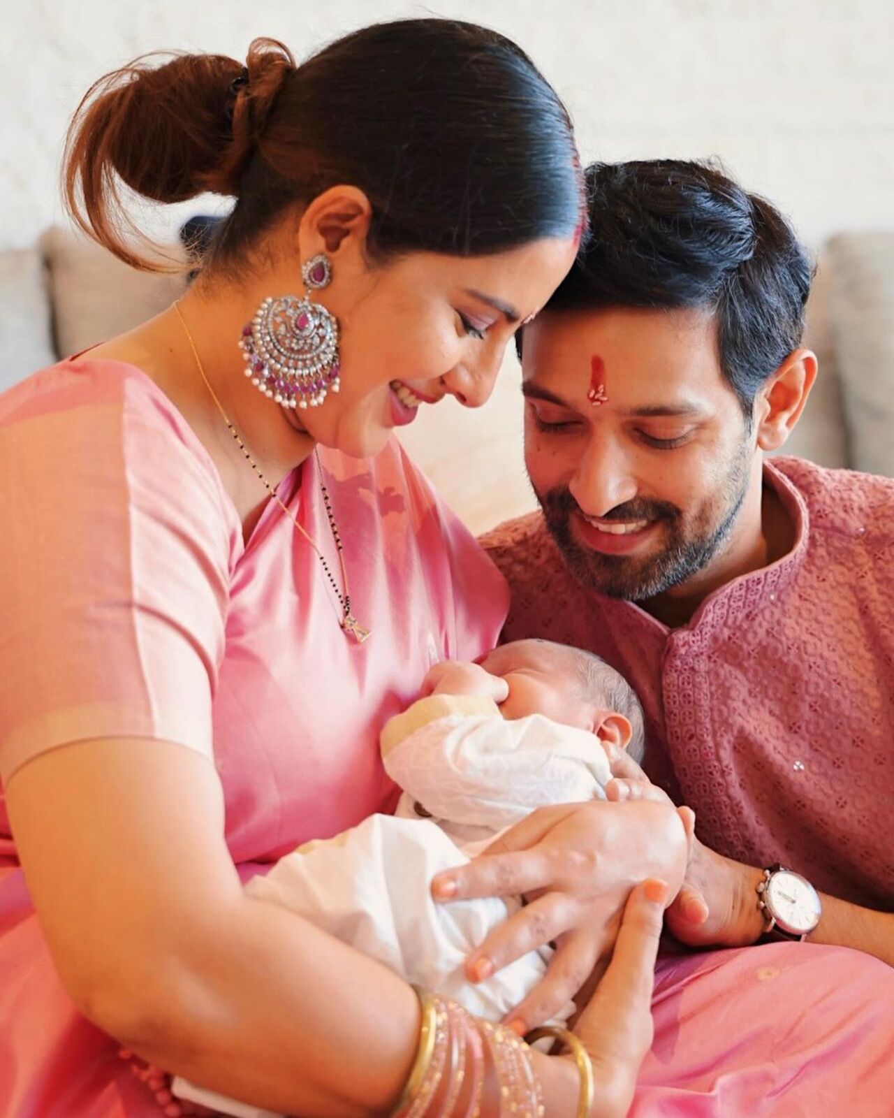 Vikrant Massey and Sheetal Thakur welcomed their first child, a son named Vardaan, on February 7, 2024.