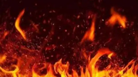 Fire breaks out in old building near DMHO office in Andhra Pradesh's Nellore 