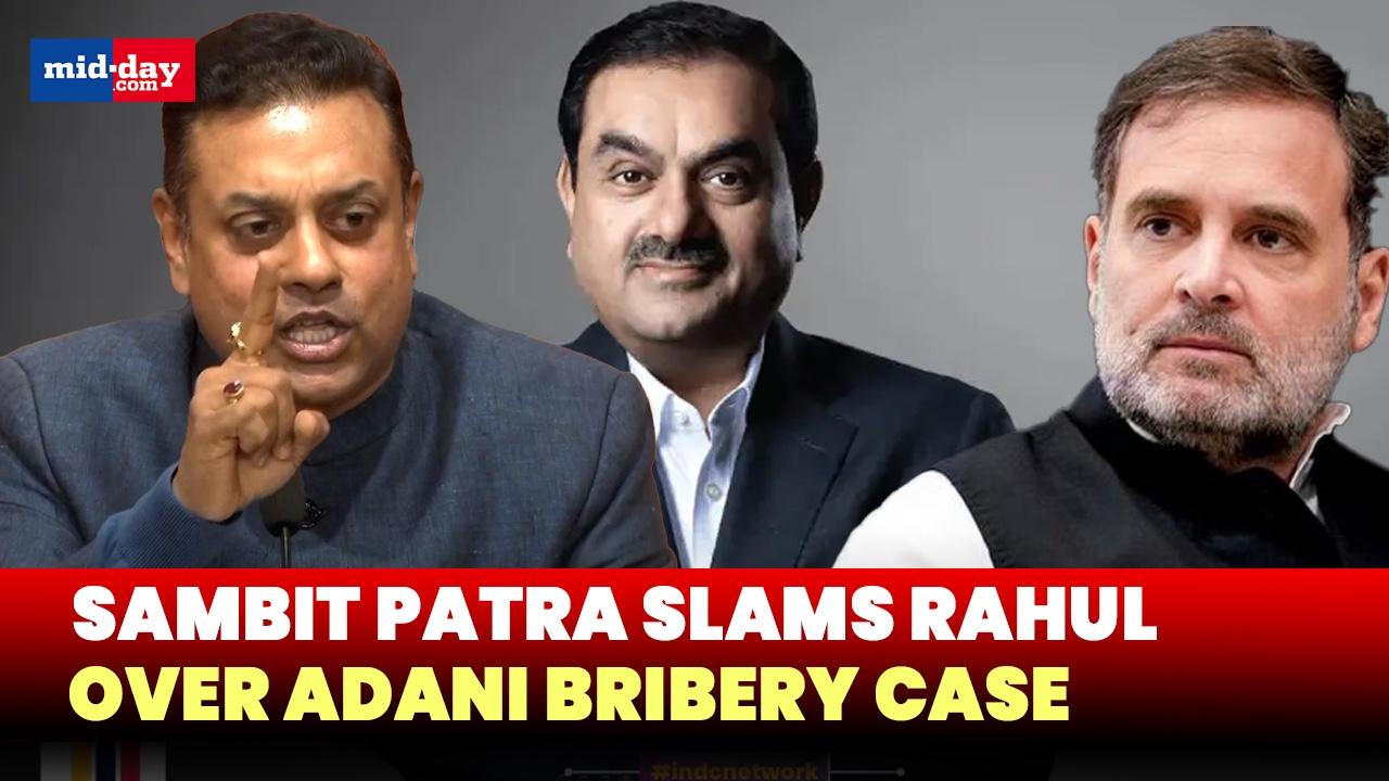 BJP's Sambit Patra bashes Rahul Gandhi over Adani bribery case - Watch video