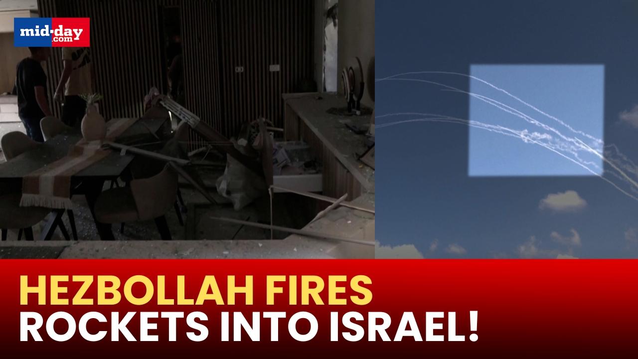  Hezbollah fires rockets in Israel, Air Defense System intercepts 20 - WATCH