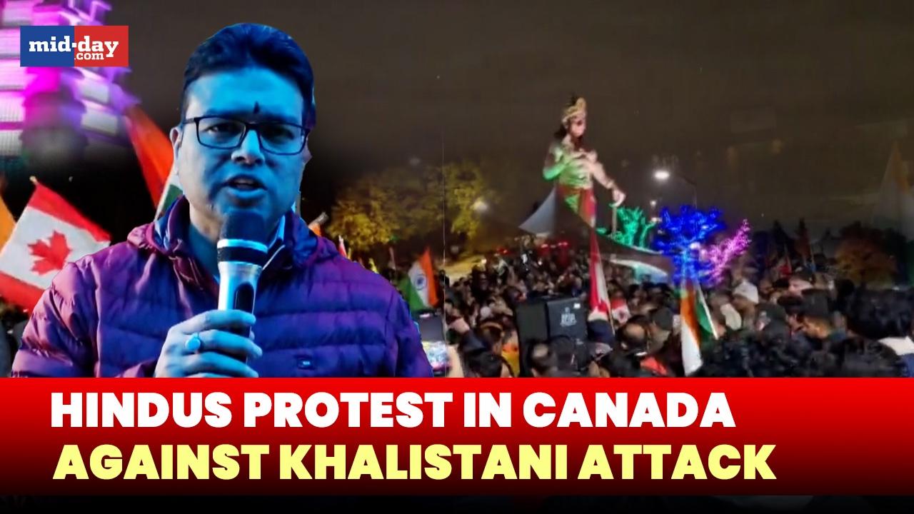 Canadian Hindus protest against violent K-mob attack in Canada