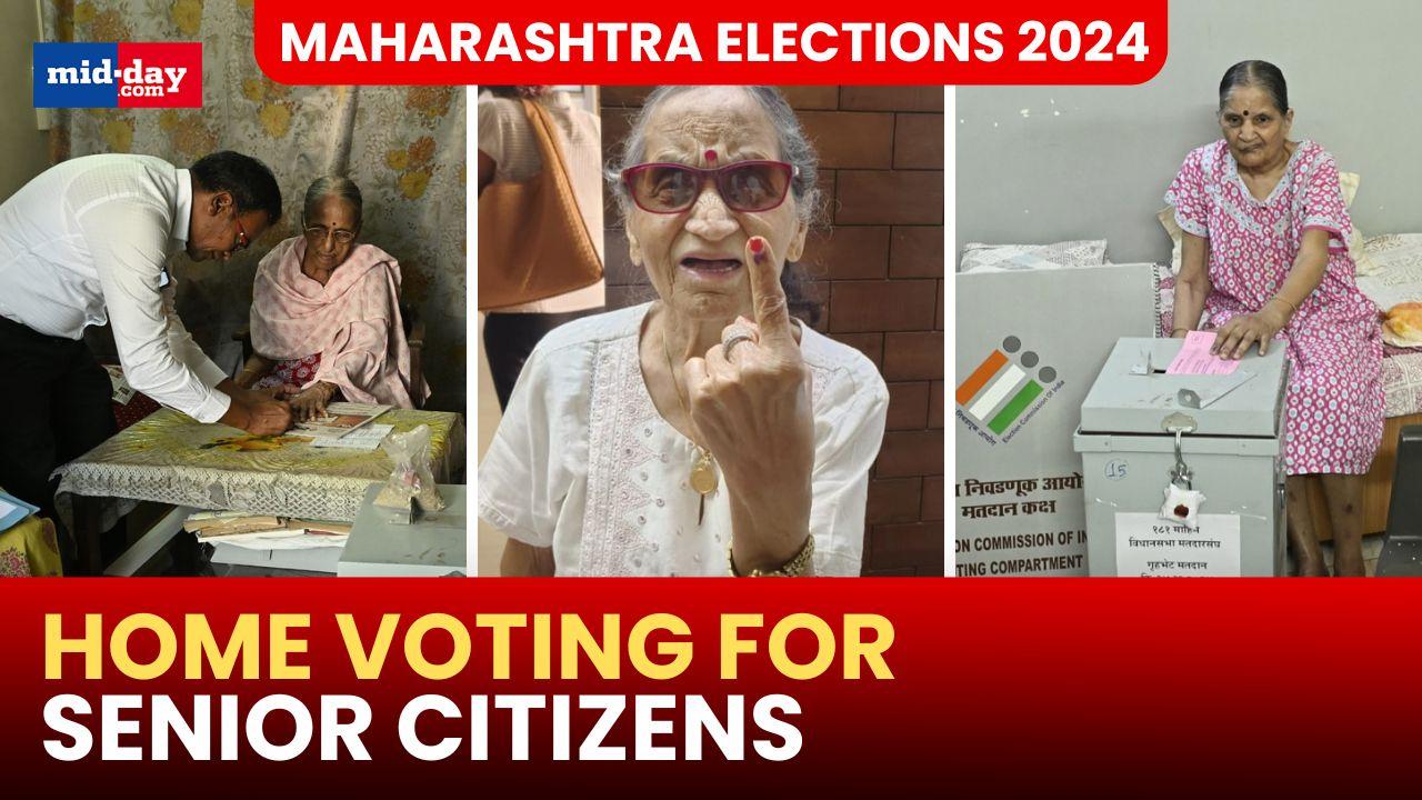 Maharashtra polls: Home voting for senior citizens in Mahim by EC - Watch video