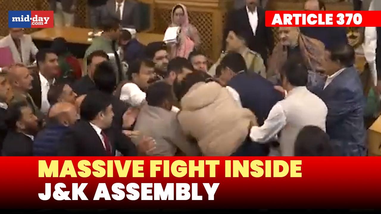 Article 370: Massive fight inside J&K Assembly over Article 370 poster