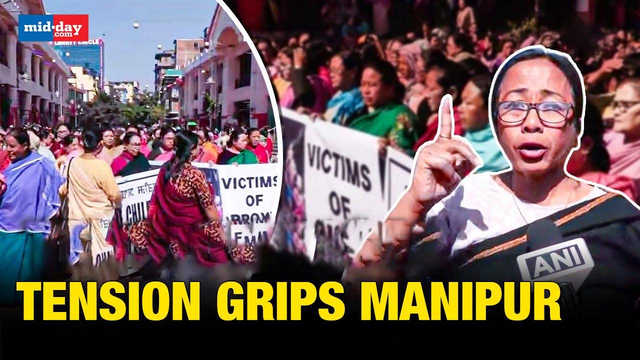 Manipur Protests: Women take to streets to protest killing of 6 hostages 