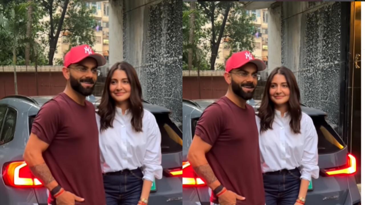 Virushka pose together at Neha Dhupia’s daughter’s b'day bash