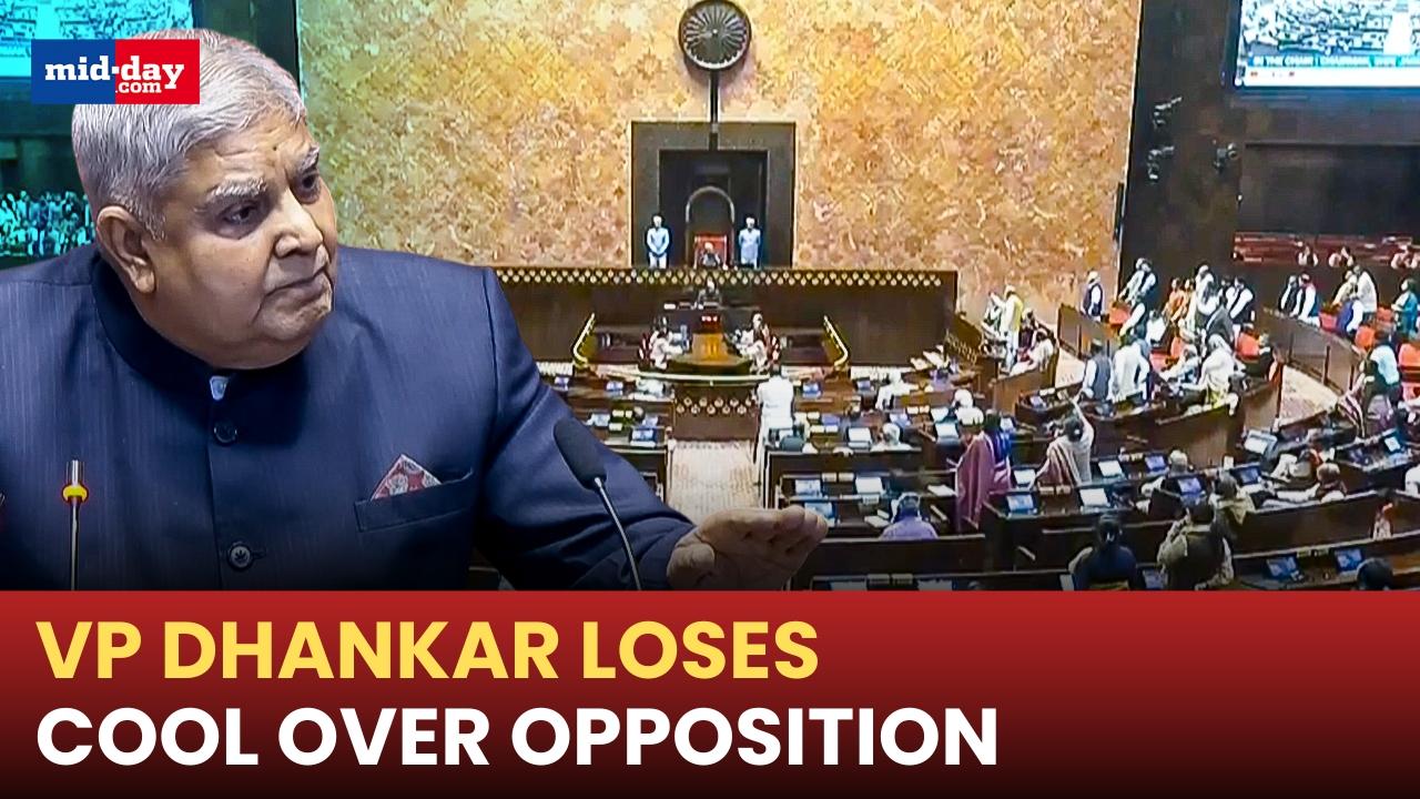 VP Dhankhar angrily adjourns session due to the unruly behavior of opposition