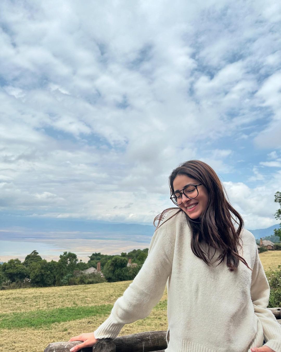 Beaming with joy! In this picture, Ananya Panday is all smiles as she poses for a beautiful snap under a cloudy sky