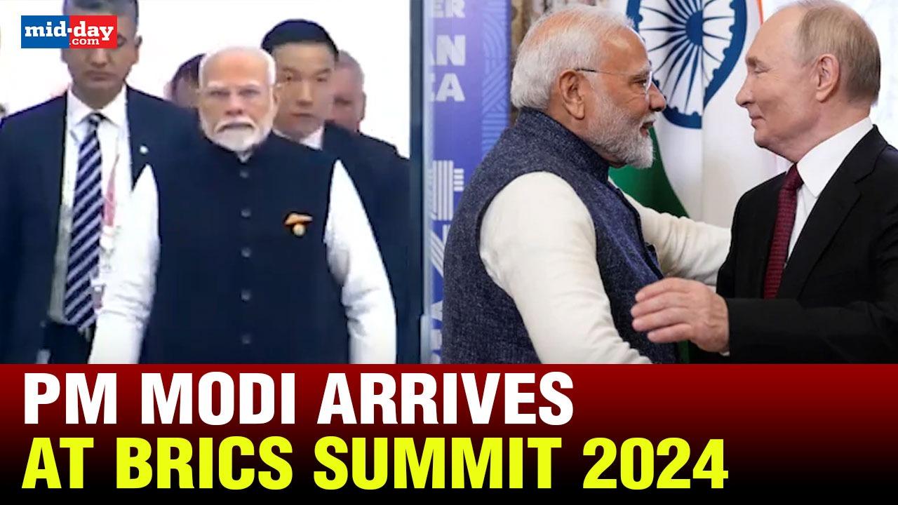 PM Modi arrives at Brics Summit venue in Kazan - Watch video