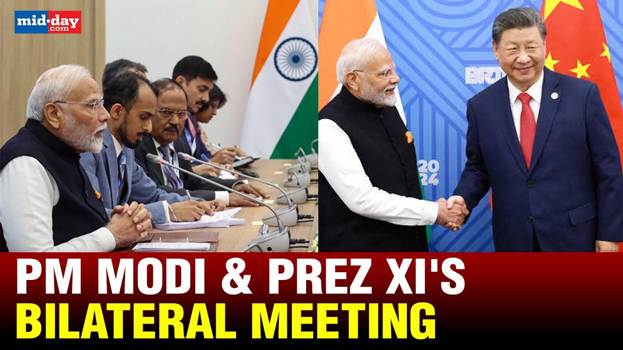 PM Modi & Prez Xi hold bilateral meeting, first in 5 years - Watch video