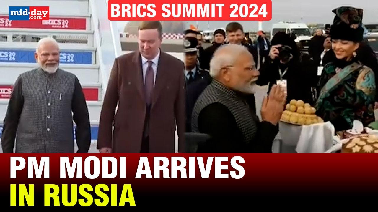 PM Modi lands in Russia for the 16th BRICS SUMMIT - Watch video