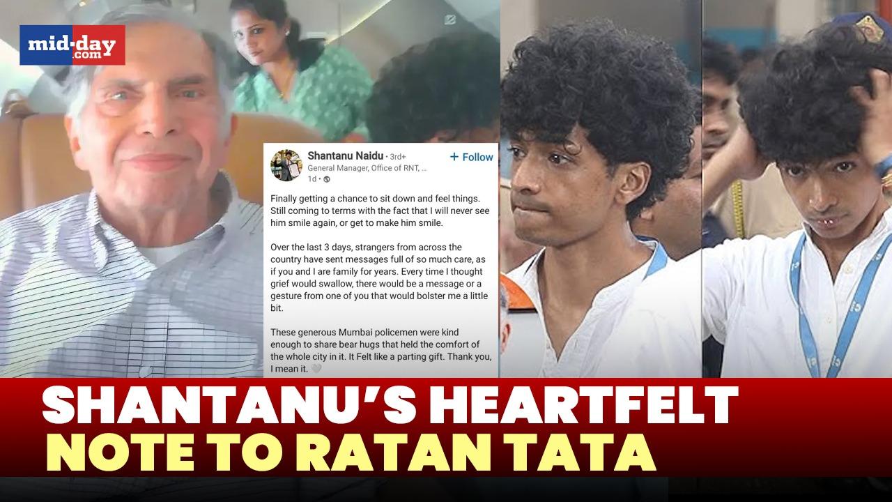 Ratan Tata's closest aid Shantanu Naidu shares an emotional note for him