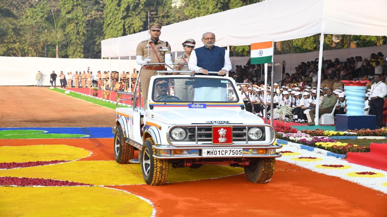 Maharashtra Governor attends State Police Day Raising function in Mumbai