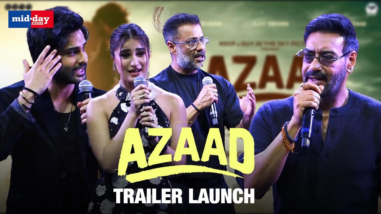 Ajay Devgn, Aaman Devgan, & Rasha Thadani, Attend 'Azaad' Trailer Launch