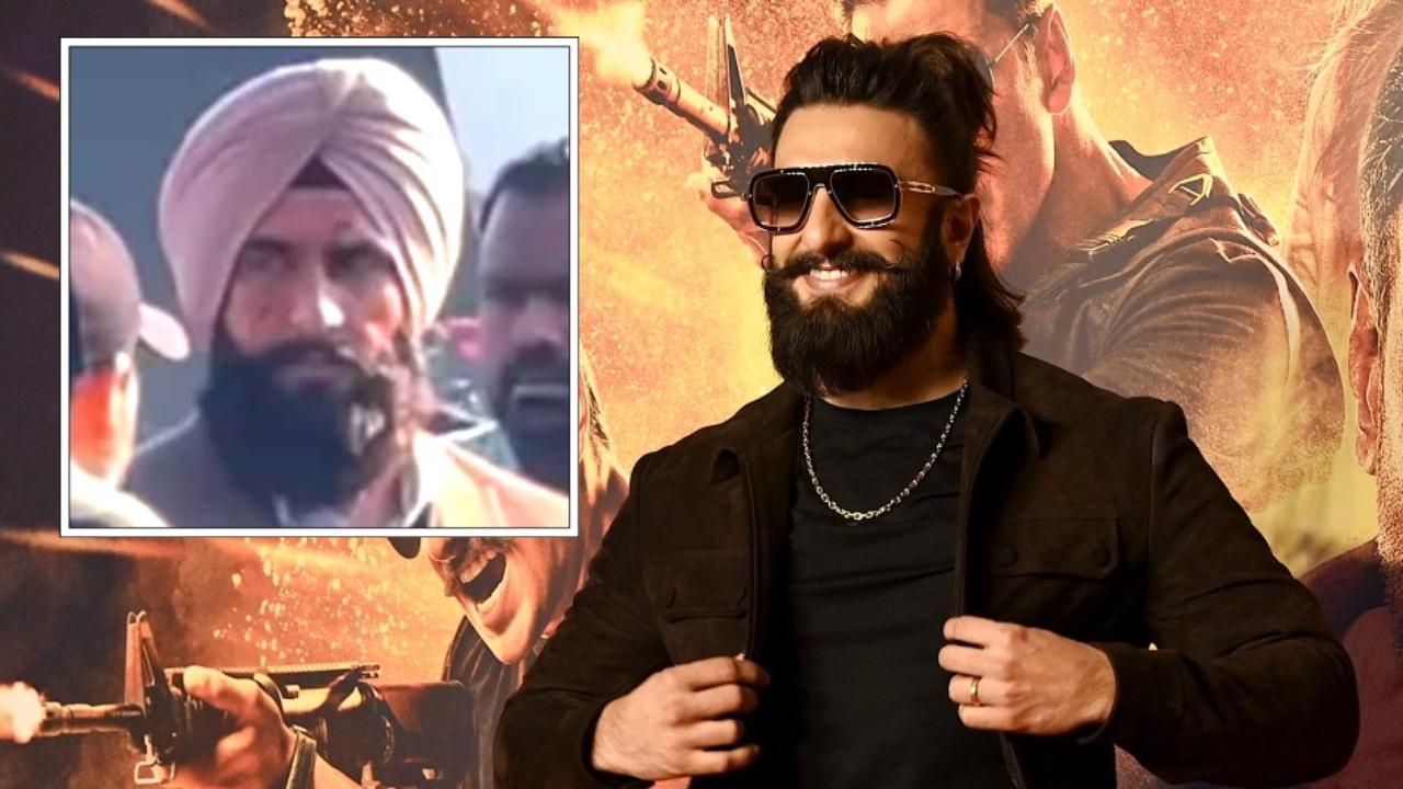 Leaked Pics! Ranveer Singh sports turban, blood stains on upcoming film sets