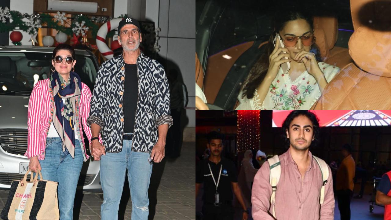 Spotted: Akshay Kumar with Twinkle Khanna, Kiara Advani, Arhaan Khan & others